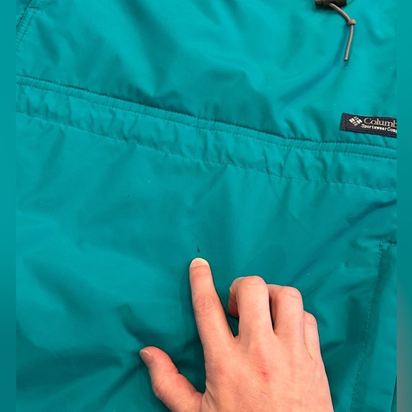 VTG Columbia Mens Medium Hooded Jacket Coat Windbreaker Nylon Packable - Picture 4 of 11